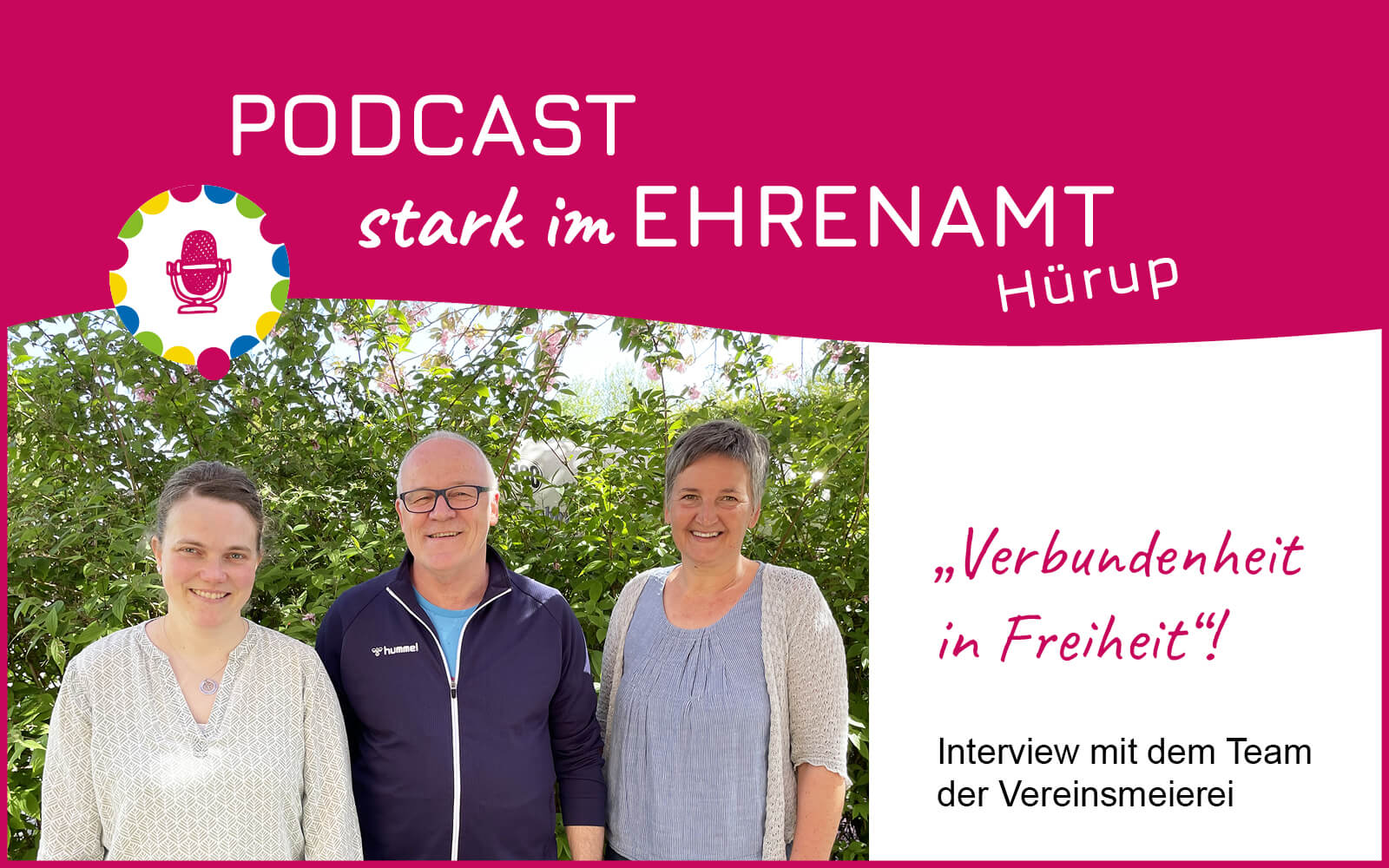 Das Team der Vereinsmeierei wird diesmal selbst interviewt.