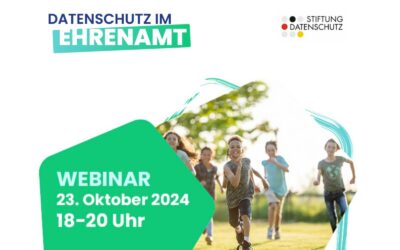 Datenschutz im Ehrenamt – Grundlagen Webinar der Stiftung Datenschutz