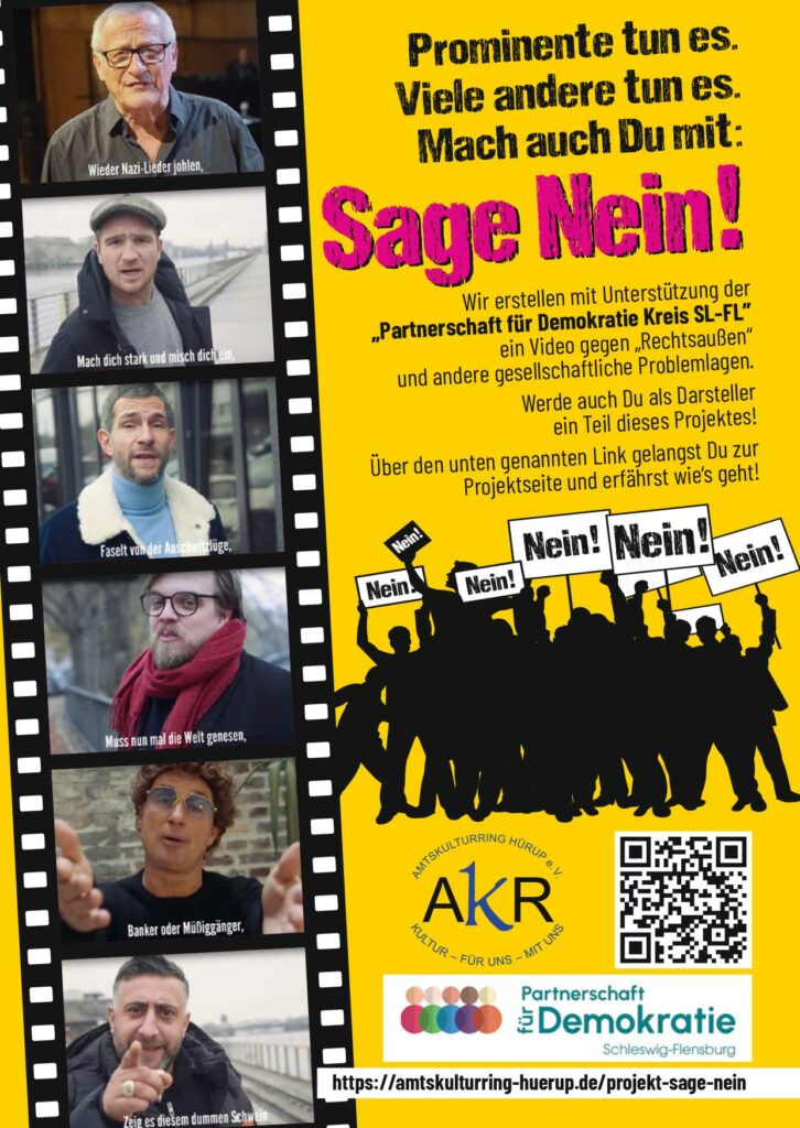 Plakat zum Projekt "Sage Nein! vom Amtskulturring Hürup