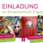 Einladung an ehrenamtlich Engagierte im Amt Hürup: Social Dining & Filmpremiere