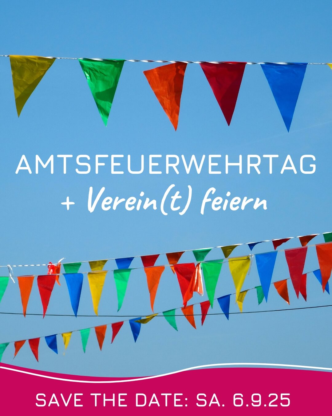 vereint_feiern_2025 2025 findet die Ehrenamtsmesse "Verein(t) feiern" zusammen mit dem Amtsfeuerwehrtag am Sa. 6.9.25 auf dem Bauhofgelände in Husby statt.